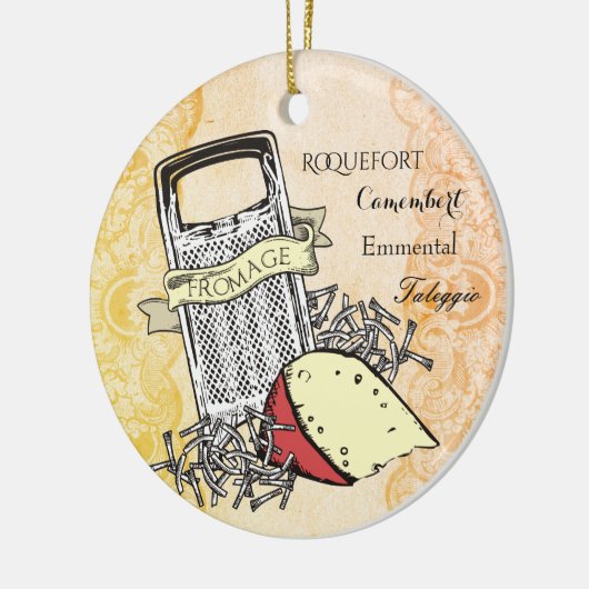 Fromage kaas rasp gourmet Kerst ornament (Links)