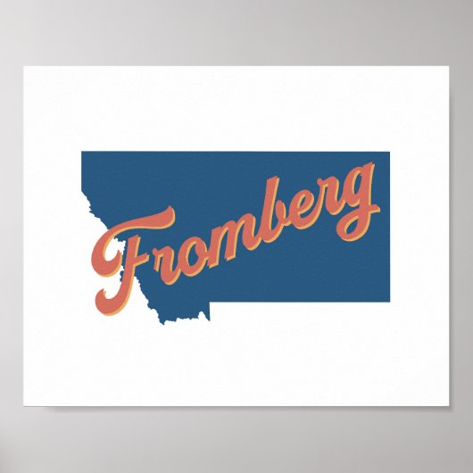 Fromberg, Montana staat print (Voorkant)