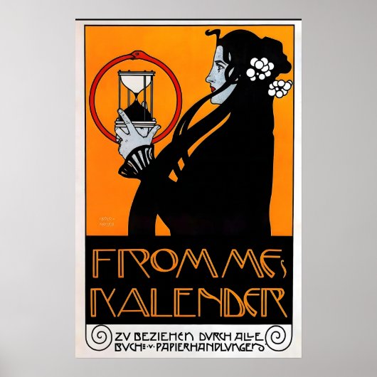 Fromme's Kalender 1899 POSTER PRINT A5A1 Antiek (Voorkant)
