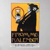 FROMMES KALENDER by Austrian Artist Koloman Moser Poster (Voorkant)