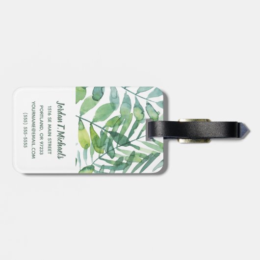 Frond Waltz - Palm Frond Leaves Bagagelabel (Achterkant horizontaal)