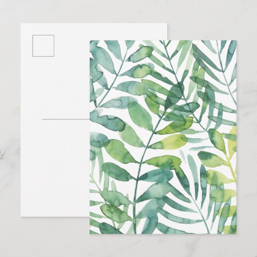 Frond Waltz - Palm Frond Leaves Briefkaart (Voorkant / Achterkant)