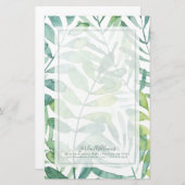 Frond Waltz - Palm Frond Leaves Briefpapier (Voorkant / Achterkant)