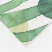 Frond Waltz - Palm Frond Leaves Fleece Deken (Hoek)