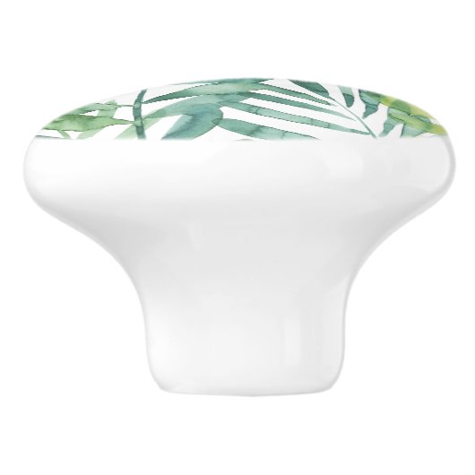 Frond Waltz - Palm Frond Leaves Keramische Knop (Zijkant)