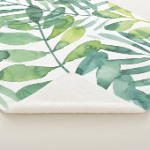 Frond Waltz - Palm Frond Leaves Sherpa Deken (3/4)