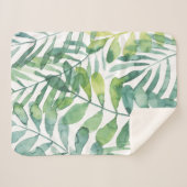 Frond Waltz - Palm Frond Leaves Sherpa Deken (Voorkant (horizontaal))