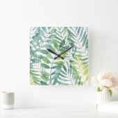 Frond Waltz - Palm Frond Leaves Vierkante Klok (Huis)
