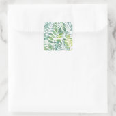 Frond Waltz - Palm Frond Leaves Vierkante Sticker (Tas)