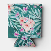 FRONDS OP FLEEK Tropische Palm Hawaiian Floral Blikjeskoeler (Voorkant)