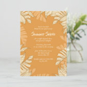 Fronds Summer Party Uitnodiging (Staand voorkant)