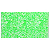 Fronhas, traços verde e brancos sem padrão visível kussensloop (Voorkant-Links)