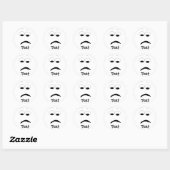 Fronsgezicht Sticker. Ronde Sticker (Vel)