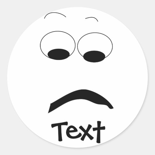 Fronsgezicht Sticker. Ronde Sticker (Voorkant)