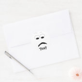 Fronsgezicht Sticker. Ronde Sticker (Envelop)
