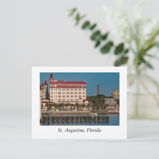 Front aan de St. Augustine Florida Briefkaart (Staand voorkant)