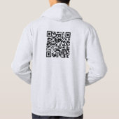 Front Add Logo Back QR Code Hoodie (Achterkant)