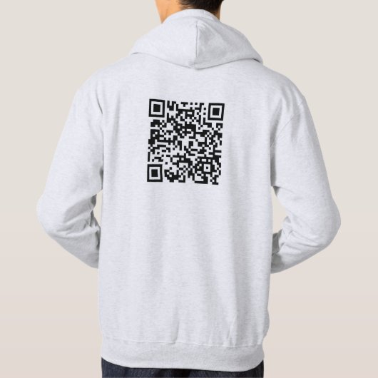 Front Add Logo Back QR Code Hoodie (Achterkant)