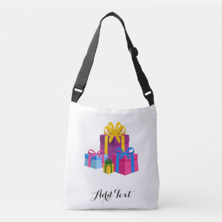 Front and Back Add Text with Santa Gifts Logo Xmas Crossbody Tas