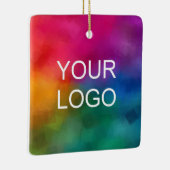 Front And Back Double Sided Print Business Logo Keramisch Ornament (Rechts)