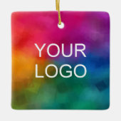 Front And Back Double Sided Print Business Logo Keramisch Ornament (Voorkant)