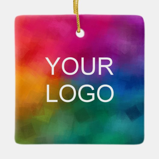 Front And Back Double Sided Print Business Logo Keramisch Ornament (Voorkant)