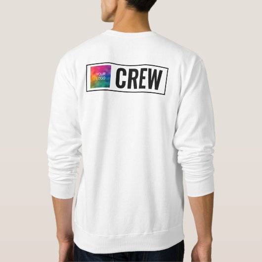 Front And Back Double Sided Print Mens Staff Crew Trui (Achterkant)