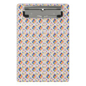 Front and back view of a clipboard with a vibrant mini klembord (Voorkant)