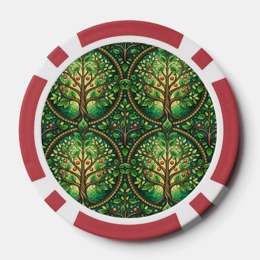 Front and back view of a poker chip  (Achterkant)