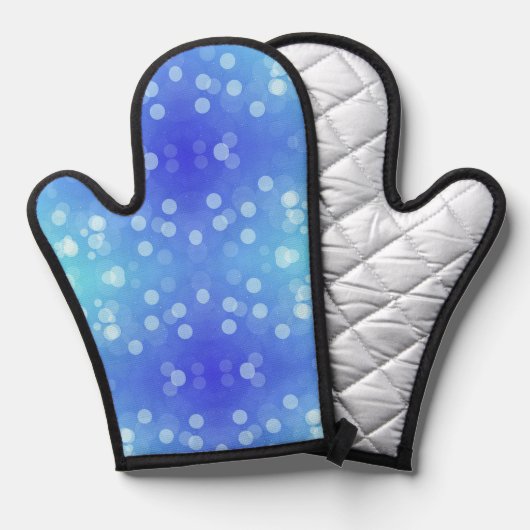 Front and back views of an oven mitt. ovenwant (Voorkant / Achterkant)