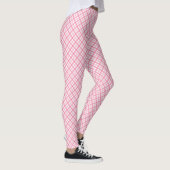 Front and back views of pink plaid leggings worn  (Rechts)