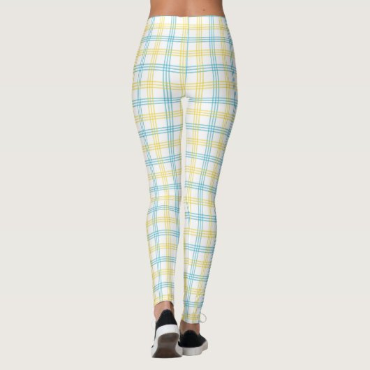 Front and back views of plaid leggings (Achterkant)