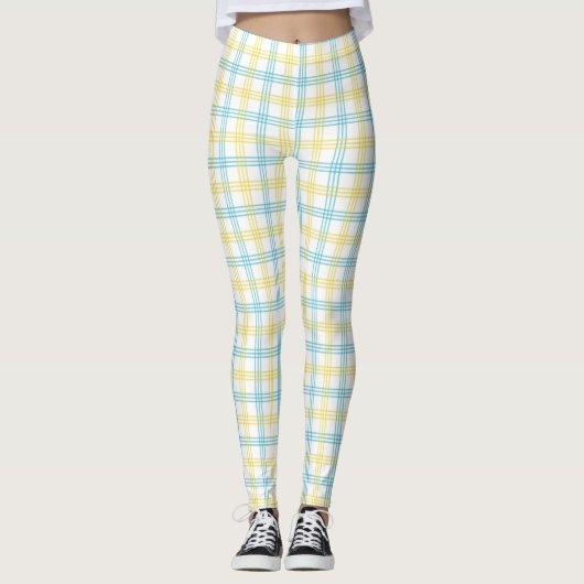 Front and back views of plaid leggings (Voorkant)
