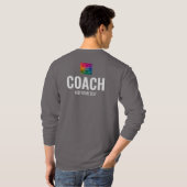 Front-back design — Lange beschermhoes Mannen lak T-shirt (Achterkant volledig)