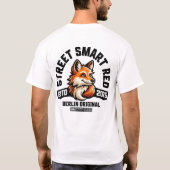 Front & Back Design: Street Smart Red Fox – Berlin T-shirt (Achterkant)