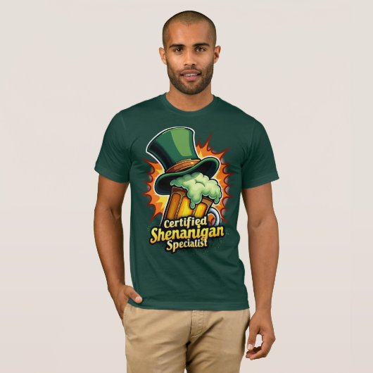 Front / back print Certified Shenanigan Specialist T-shirt (Voorkant volledig)