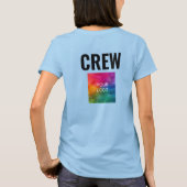 Front & Back Print Womens Crew Personeel Uw Logo t T-shirt (Achterkant)