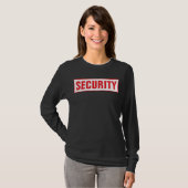 Front & Back Print Womens Long Sleeve Security T-shirt (Voorkant volledig)