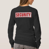 Front & Back Print Womens Long Sleeve Security T-shirt (Achterkant)