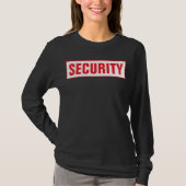Front & Back Print Womens Long Sleeve Security T-shirt (Voorkant)