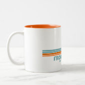 Front Beach South Carolina Sun Palm Trees Tweekleurige Koffiemok (Links)