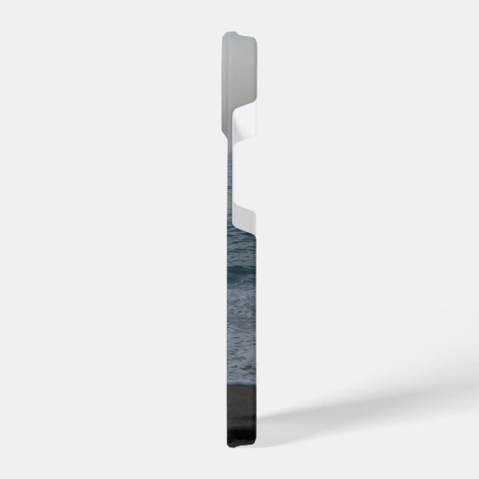 front calm beach with typographical personalized n iPhone hoesje (Linkerkant)