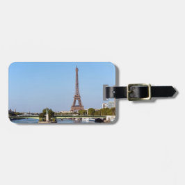 Front de Seine and Eiffel Tower - Parijs, Frankrij Bagagelabel