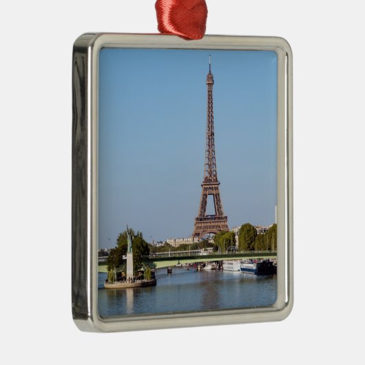 Front de Seine and Eiffel Tower - Parijs, Frankrij Metalen Ornament (Rechts)