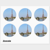 Front de Seine and Eiffel Tower - Parijs, Frankrij Ronde Sticker (Vel)