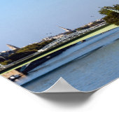 Front de Seine and Eiffel tower - Paris, France Poster (Hoek)