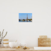 Front de Seine and Eiffel tower - Paris, France Poster (Keuken)