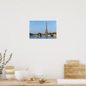 Front de Seine and Eiffel tower - Paris, France Poster (Keuken)