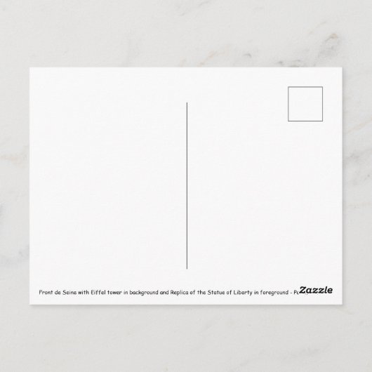 Front de Seine en Eiffeltoren - Parijs, Frankrijk Briefkaart (Achterkant)