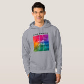Front Design Business Logo past Mannen grijs aan Hoodie (Voorkant volledig)